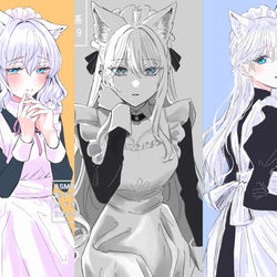 This is a pixiv picture whose title is 6人のメイドたち.
