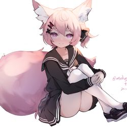 This is a pixiv picture whose title is 粉.