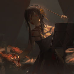 This is a pixiv picture whose title is 死揮者.