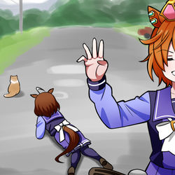 This is a pixiv picture whose title is テイエムオペラオー、奇跡の一枚.