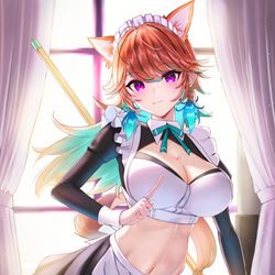 This is a pixiv picture whose title is メイドキアラ.