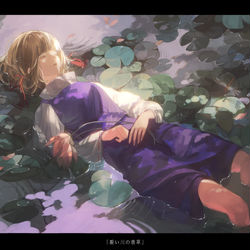 This is a pixiv picture whose title is 「厭い川の翡翠」.