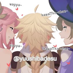 This is a pixiv picture whose title is ASMR.