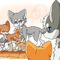 This is a pixiv picture whose title is ミックス犬.