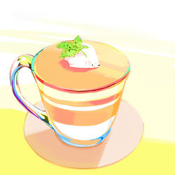 This is a pixiv picture whose title is しろくまマンゴージュレ.