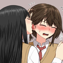 This is a pixiv picture whose title is 【創作百合】.