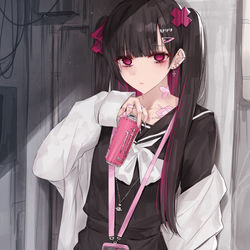 This is a pixiv picture whose title is めんへら女子.