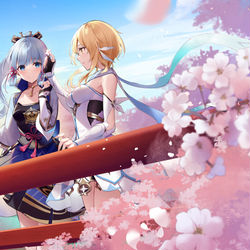 This is a pixiv picture whose title is 綾華と蛍.
