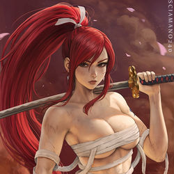 This is a pixiv picture whose title is Erza Scarlet - Fairy Tail.
