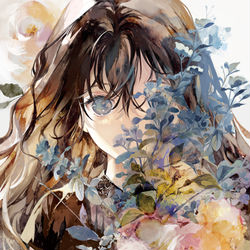 This is a pixiv picture whose title is 💐.