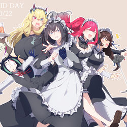 This is a pixiv picture whose title is 우리집메이드들.
