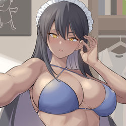 This is a pixiv picture whose title is 카린 수영복.