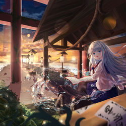 This is a pixiv picture whose title is 夕.