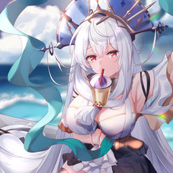 This is a pixiv picture whose title is 濁心スカジ~ 是斯卡蒂哦~.