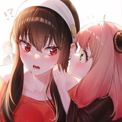 This is a pixiv picture whose title is コソコソ話…🤫.