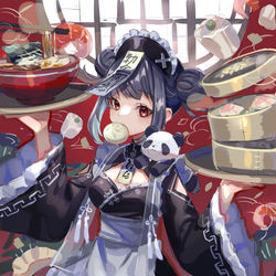 This is a pixiv picture whose title is 中華キョンシーメイド.