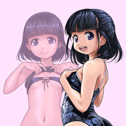 This is a pixiv picture whose title is どっちの水着でショー.