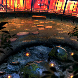 This is a pixiv picture whose title is 月に叢雲　明日に灯りを.