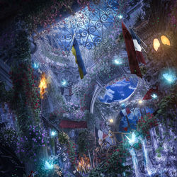 This is a pixiv picture whose title is 「民衆の歌」.