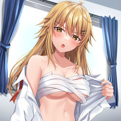 This is a pixiv picture whose title is 「着替え中に入ってくんな💢」.