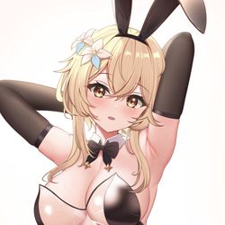 This is a pixiv picture whose title is 半透明バニー蛍.