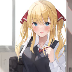 This is a pixiv picture whose title is 朝、おはようって言ってくれる女子.