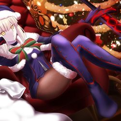 This is a pixiv picture whose title is サンタオルタ.