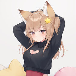 This is a pixiv picture whose title is けも耳ちゃん.