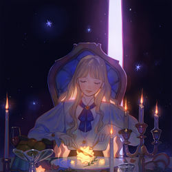 This is a pixiv picture whose title is ディナー.