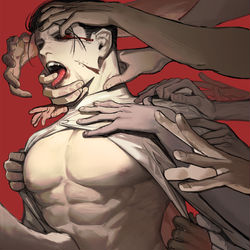 This is a pixiv picture whose title is 尾形百之助.