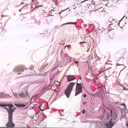 This is a pixiv picture whose title is 🌸.