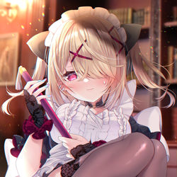 This is a pixiv picture whose title is お仕事中に失敗しちゃうメイドちゃん①.