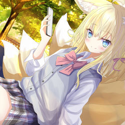 This is a pixiv picture whose title is JK九尾ちゃん.