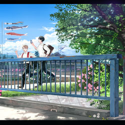 This is a pixiv picture whose title is 鯉のぼり.