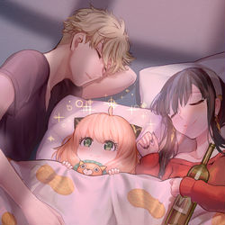 This is a pixiv picture whose title is スパイファミリー(100日チャレンジ).