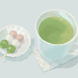 This is a pixiv picture whose title is スケッチ🍡🍵.