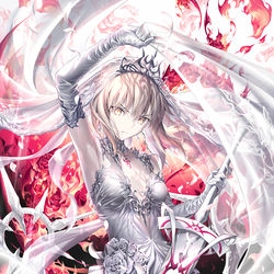 This is a pixiv picture whose title is ウエディングセイバーオルタ.