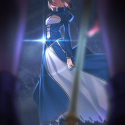 This is a pixiv picture whose title is 『——星が、まだ、見ているから。』.