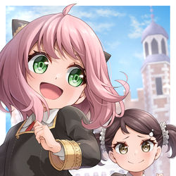 This is a pixiv picture whose title is スパイファミリー アーニャとベッキー.