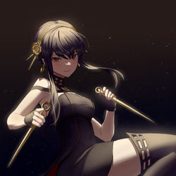 This is a pixiv picture whose title is ヨル・フォージャー (Yor Forger).