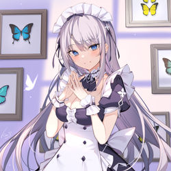 This is a pixiv picture whose title is maid.