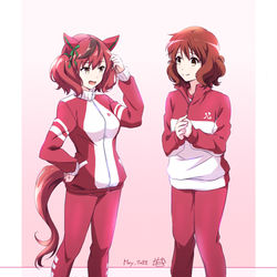 This is a pixiv picture whose title is ウマ娘 プリティーダービー_04 & 響け!ユーフォニアム_20.