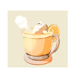 This is a pixiv picture whose title is ホットオレンジ.