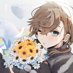This is a pixiv picture whose title is 100万人記念絵.