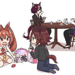 This is a pixiv picture whose title is 親子.