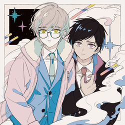 This is a pixiv picture whose title is "Two as one".