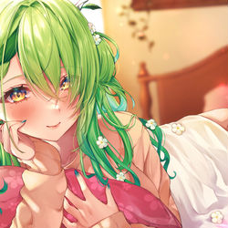 This is a pixiv picture whose title is fall asleep.