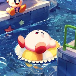 This is a pixiv picture whose title is ごちゃまぜカービィちゃん.