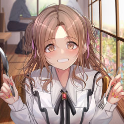 This is a pixiv picture whose title is 「雛菜とデートなうに使っていいよ～？」.