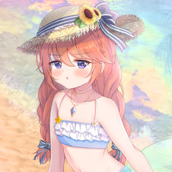 This is a pixiv picture whose title is 水着ユニ先輩.